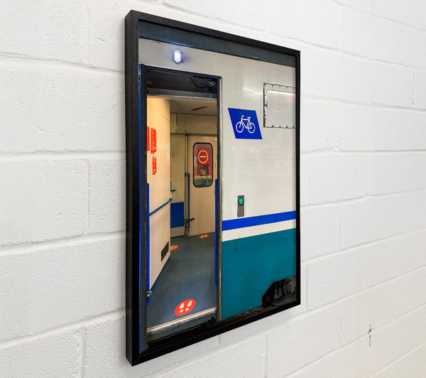 Teal Train Doorway
