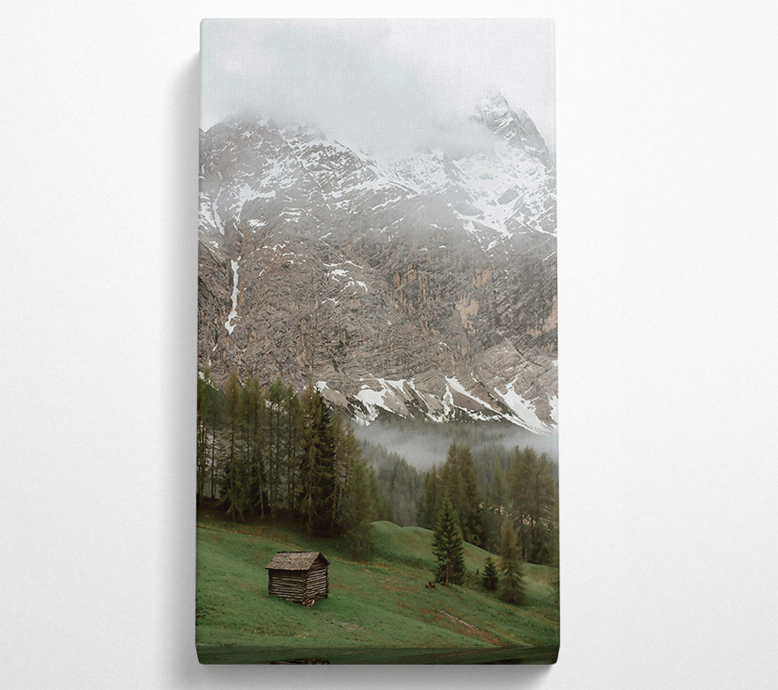  A Canvas Print of Gray Mountain Hut Canvas Wall Art
