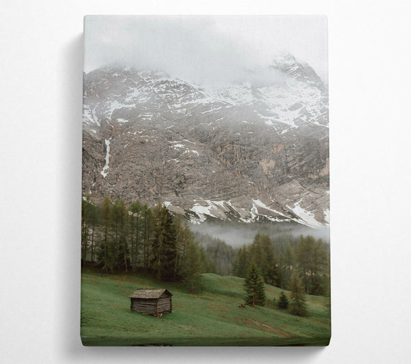  A Canvas Print of Gray Mountain Hut Canvas Wall Art