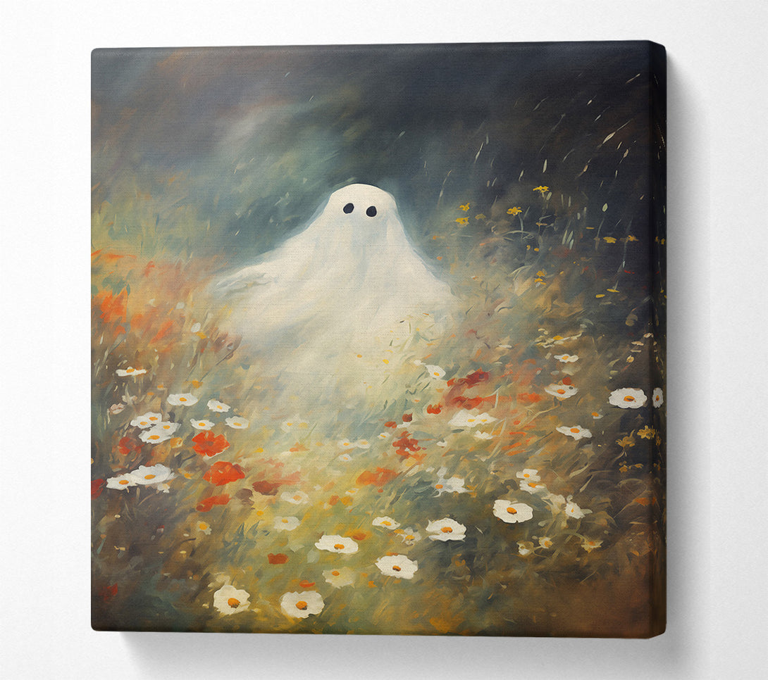  A Canvas Print of White Ghost In Bloom Canvas Wall Art