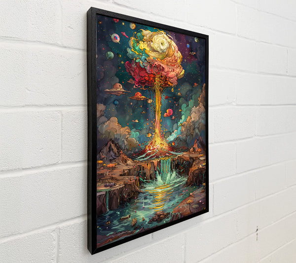 Golden Cosmic Waterfall