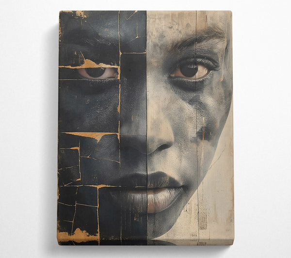  A Canvas Print of Gold And Black Gaze Canvas Art