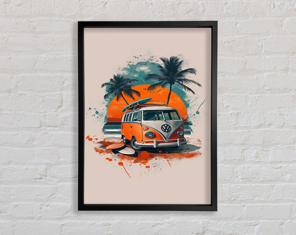 Vw Camper Holiday Framed Print