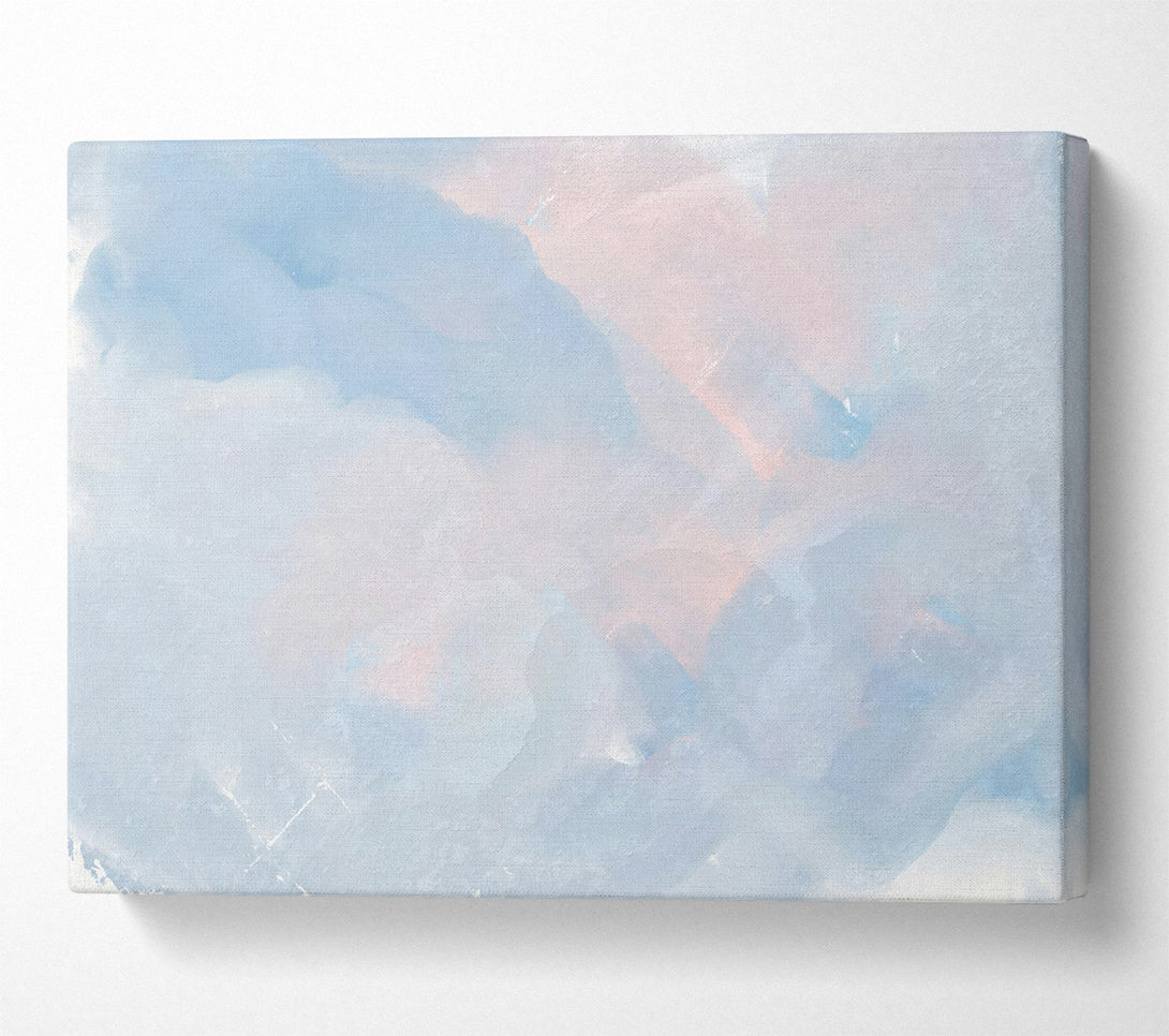  A Canvas Print of Pale Blue Abstract Canvas Wall Art