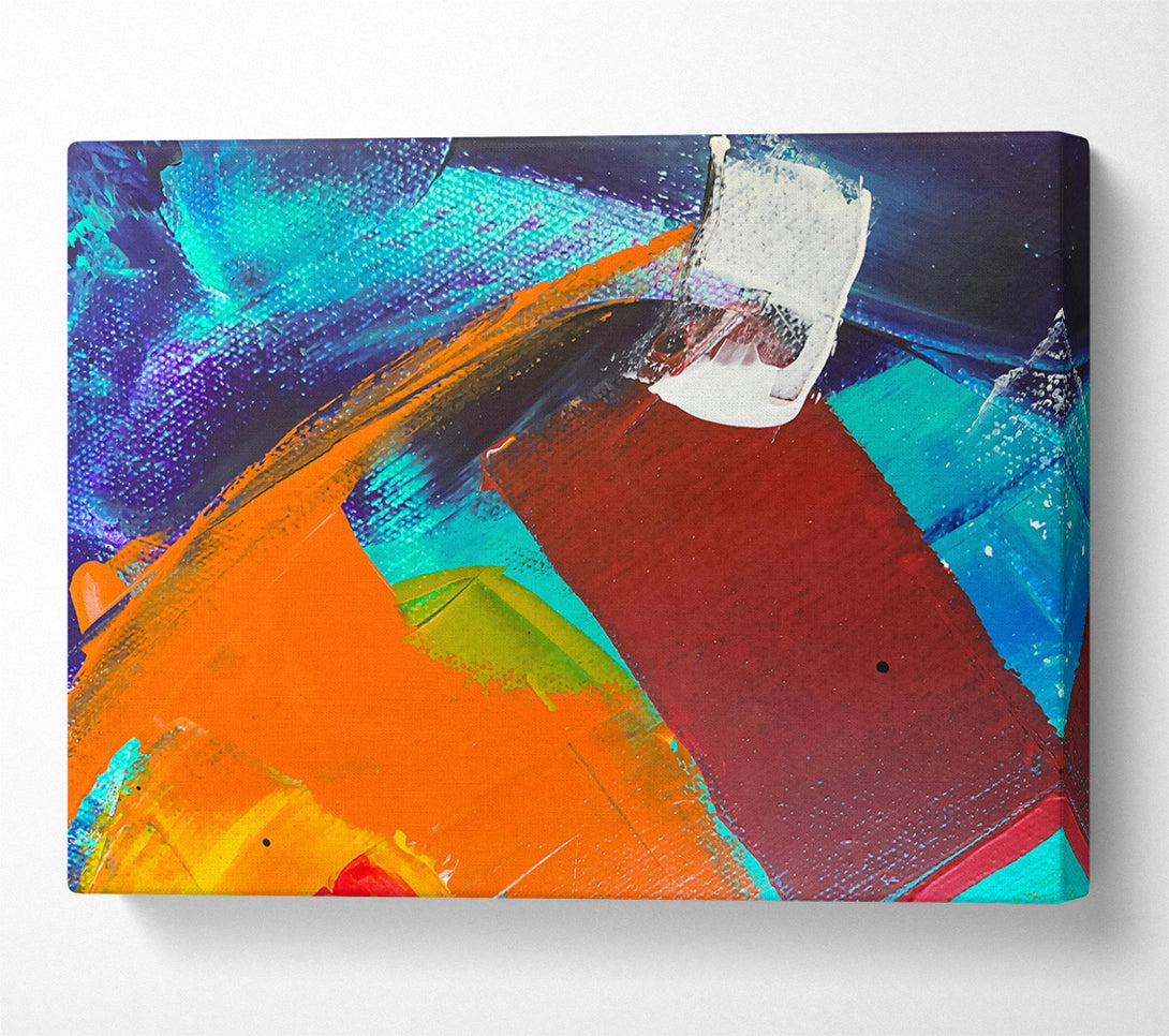  A Canvas Print of Orange Swirl Abstract Canvas Print