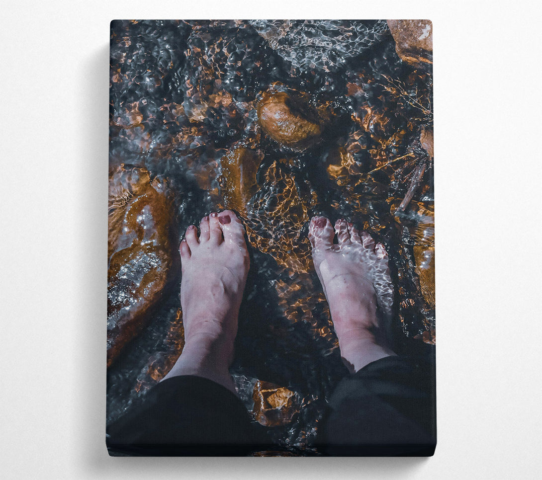  A Canvas Print of Golden River Reflections Canvas Print