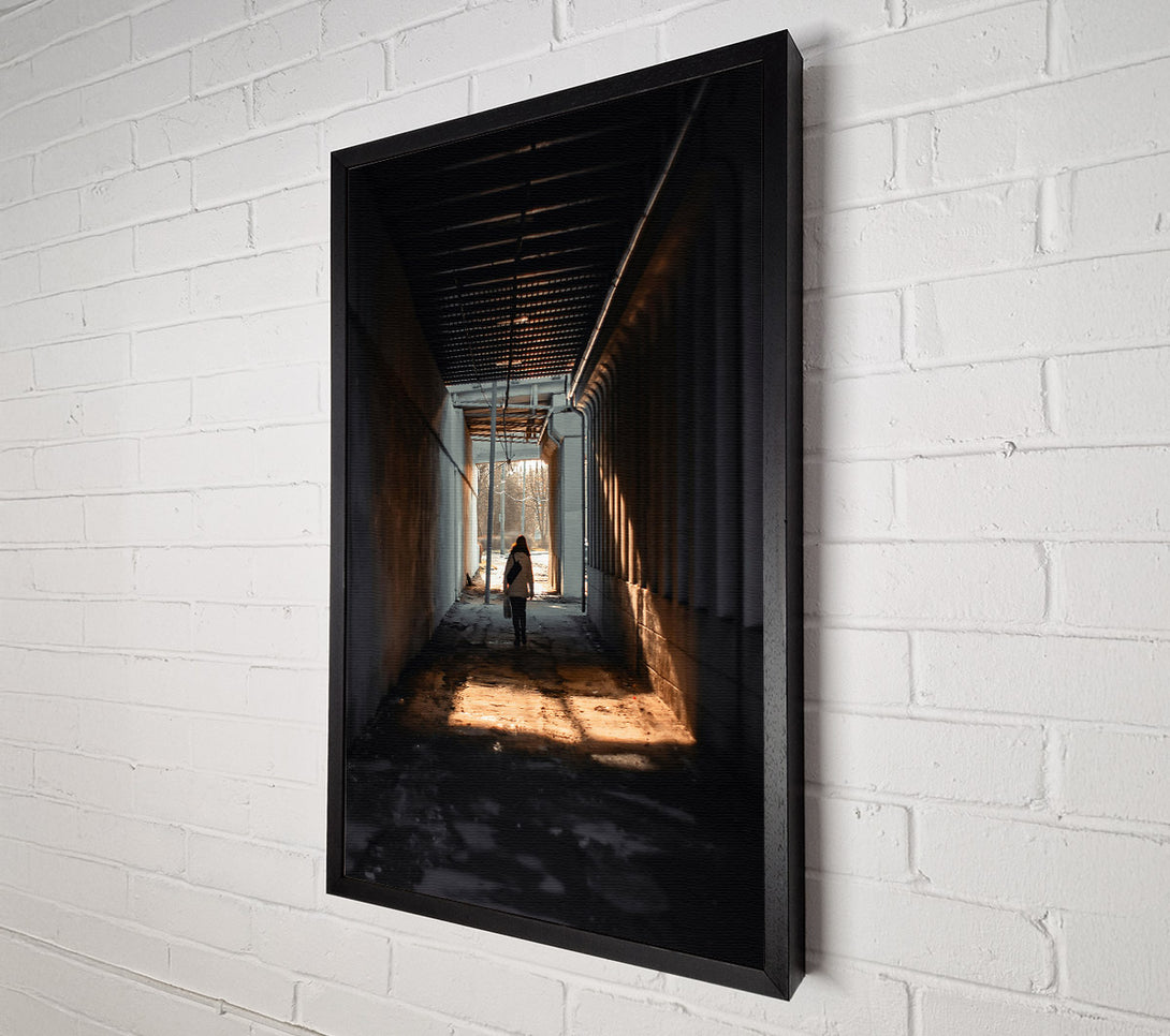  A Canvas Print of Golden Light Alleyway Canvas Wall Art