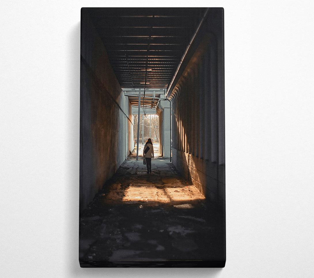  A Canvas Print of Golden Light Alleyway Canvas Wall Art
