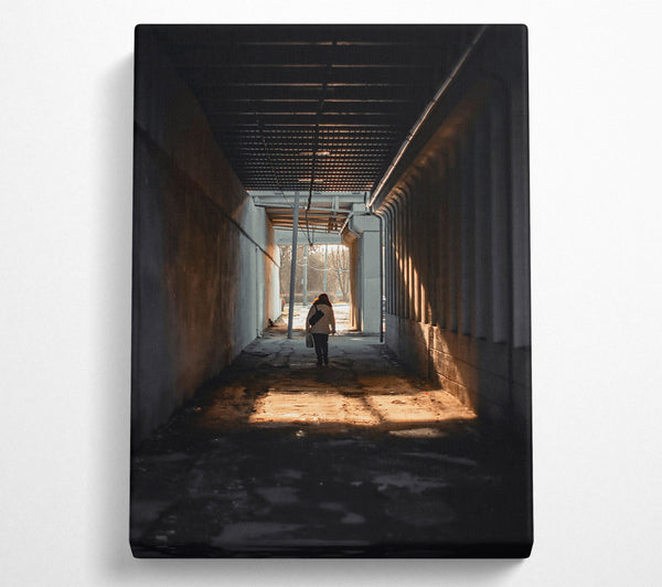  A Canvas Print of Golden Light Alleyway Canvas Wall Art