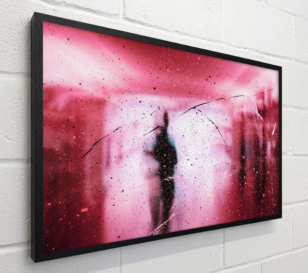 Pink Figure Through Glass
