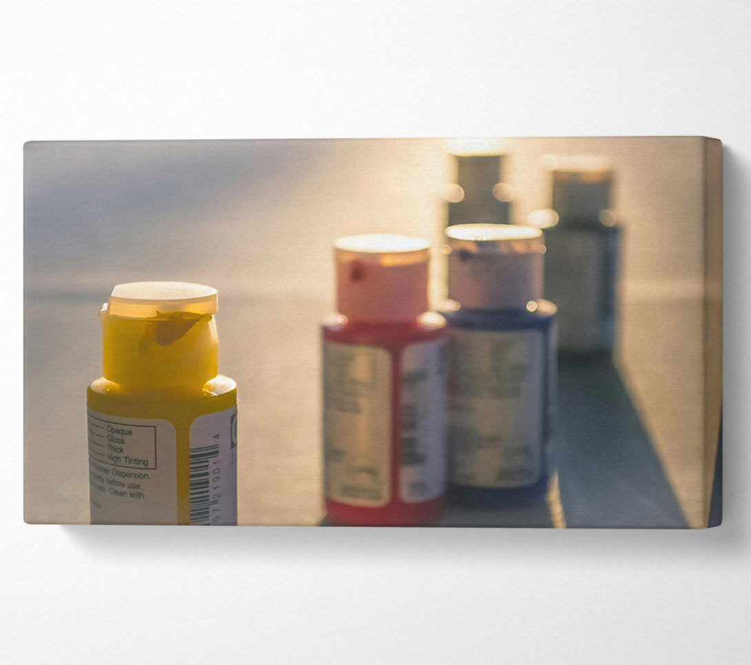  A Canvas Print of Golden Hour Bottles Canvas Wall Art