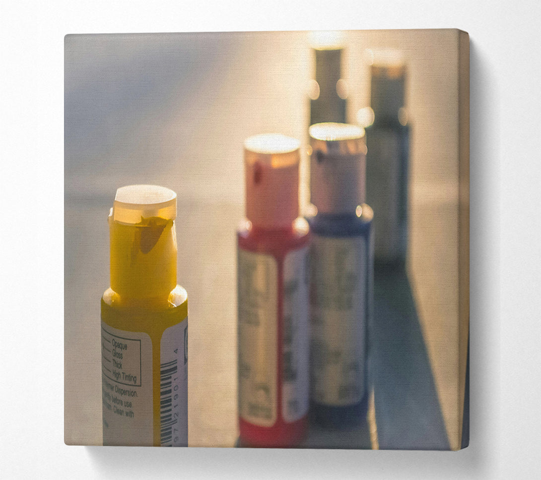  A Canvas Print of Golden Hour Bottles Canvas Wall Art
