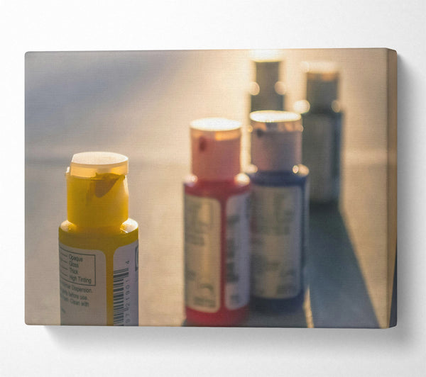  A Canvas Print of Golden Hour Bottles Canvas Wall Art