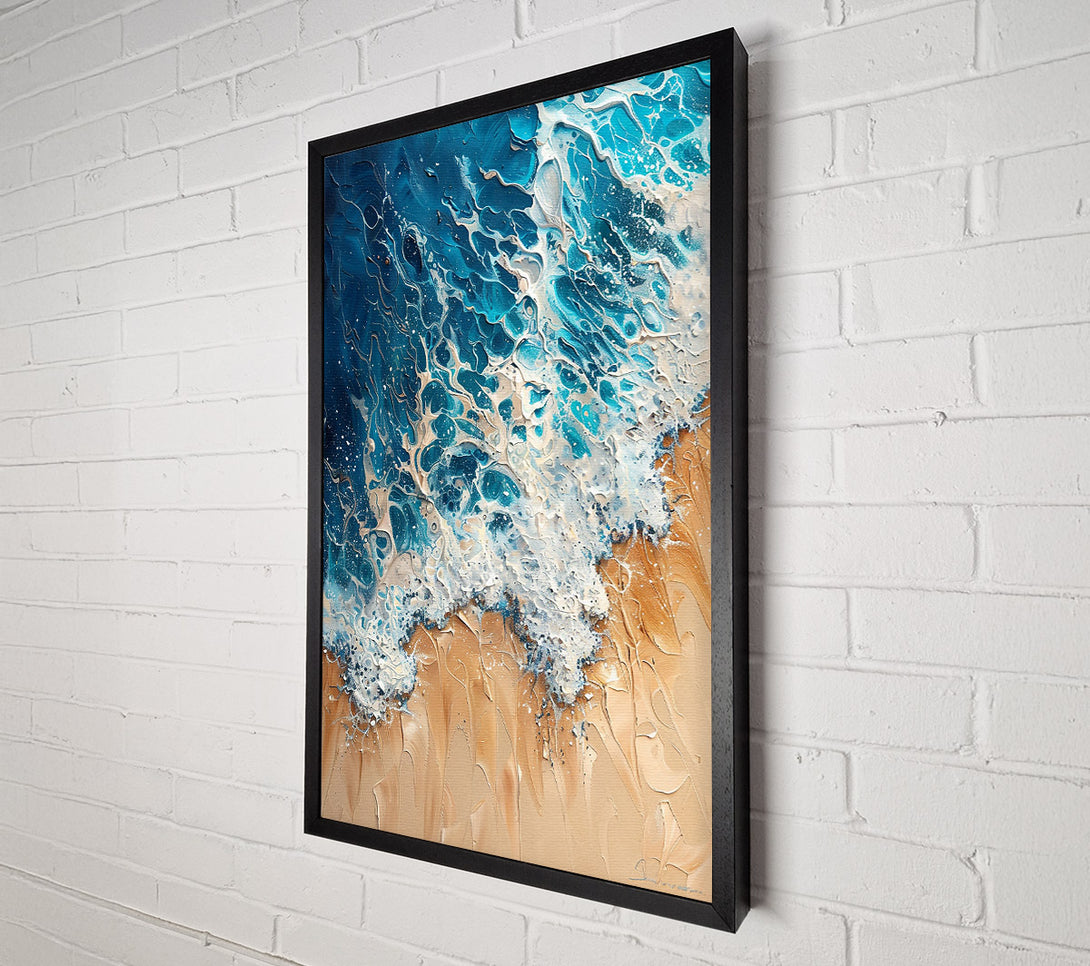  A Canvas Print of Teal Tide'S Embrace Canvas Art