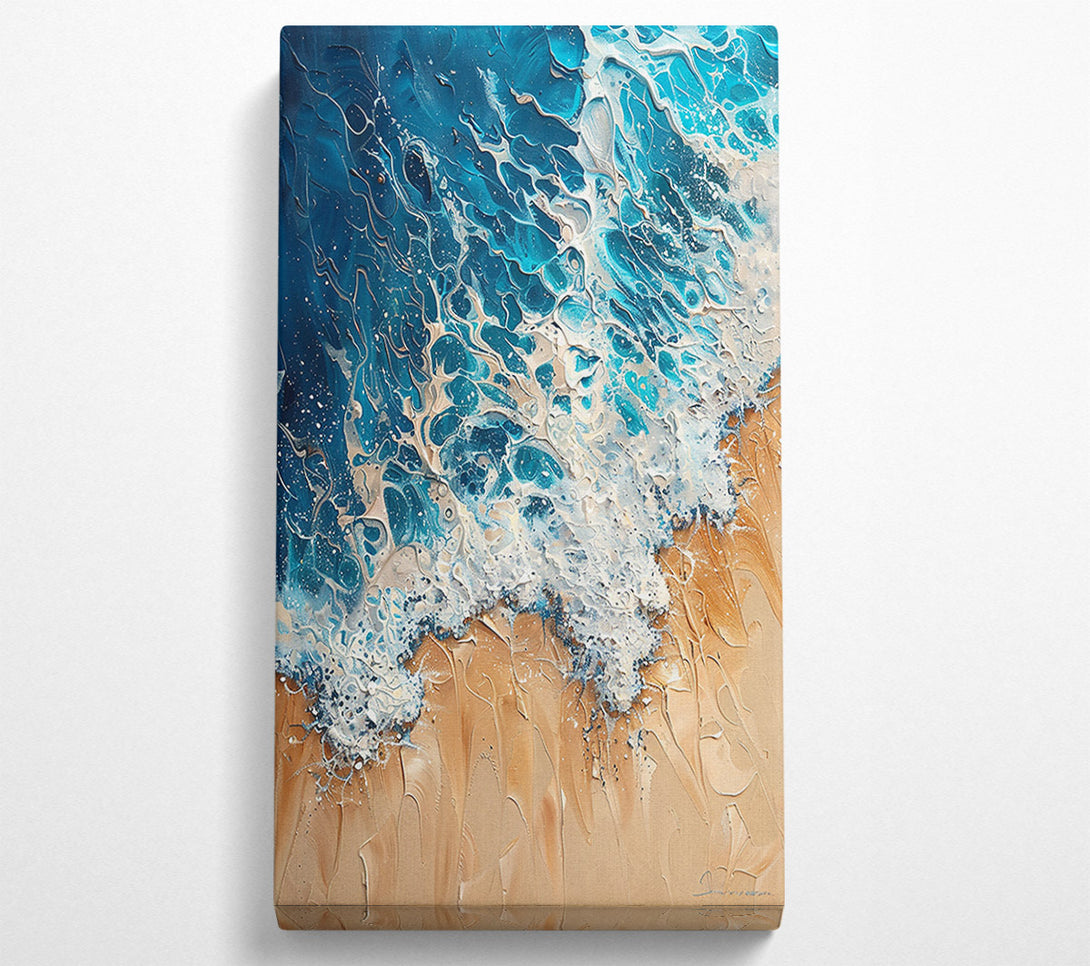 A Canvas Print of Teal Tide'S Embrace Canvas Art