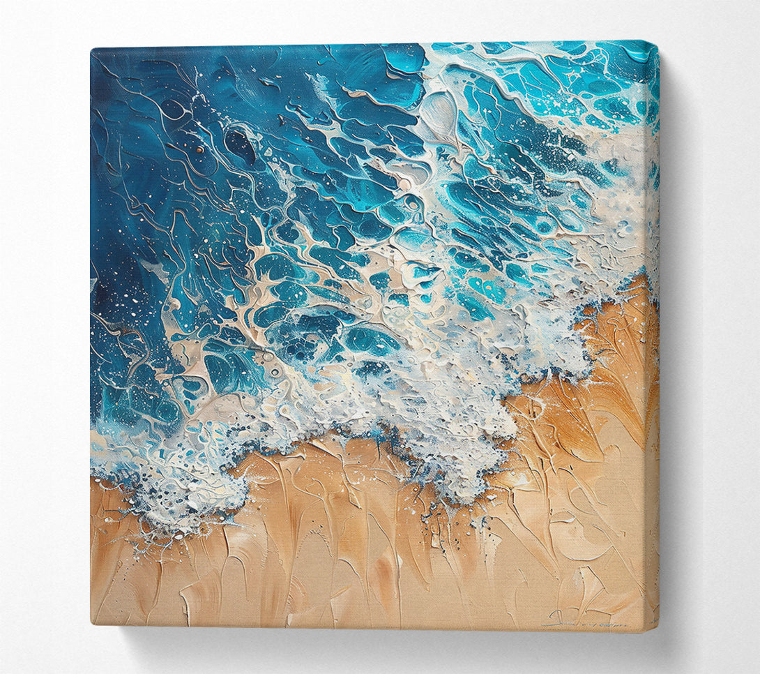  A Canvas Print of Teal Tide'S Embrace Canvas Art