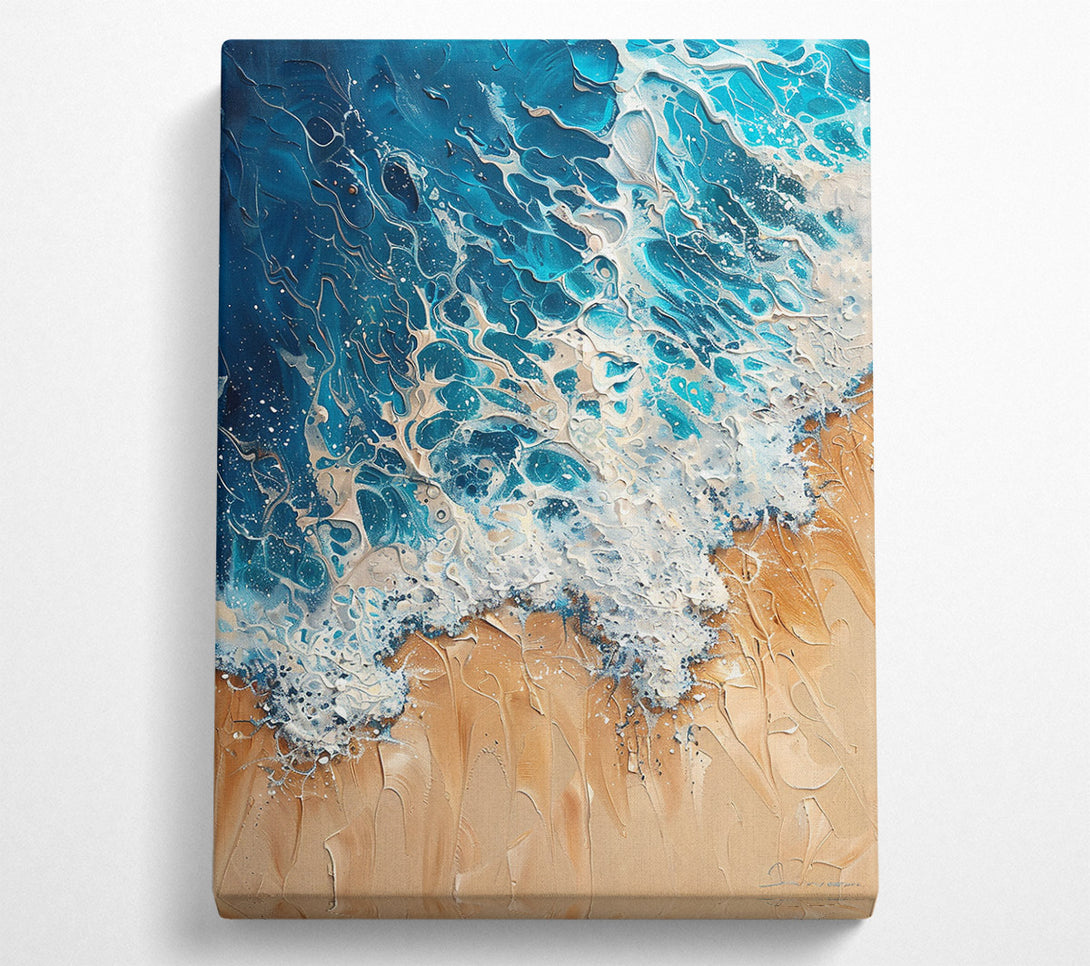  A Canvas Print of Teal Tide'S Embrace Canvas Art