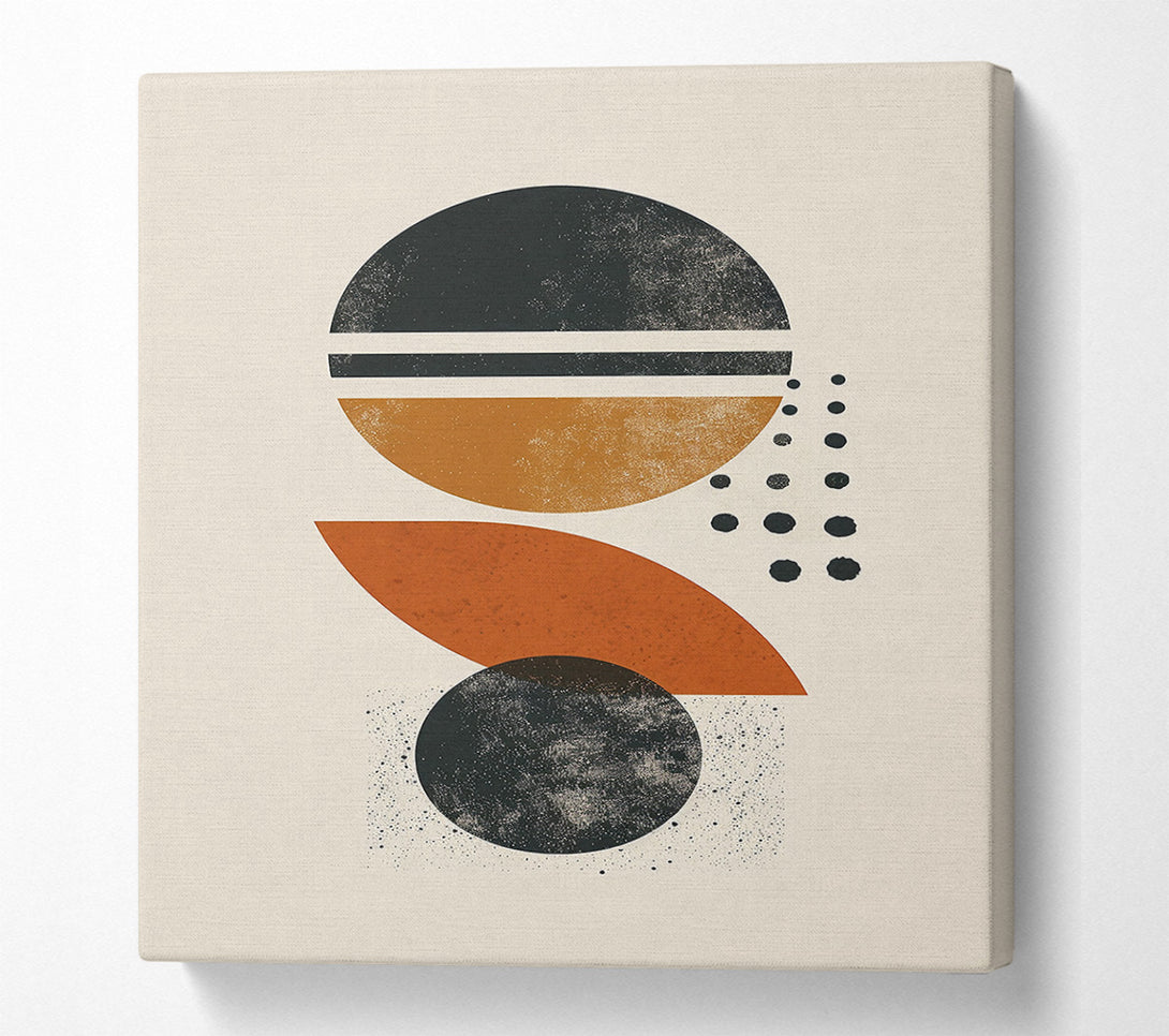  A Canvas Print of Terracotta Abstract Circles Canvas Print