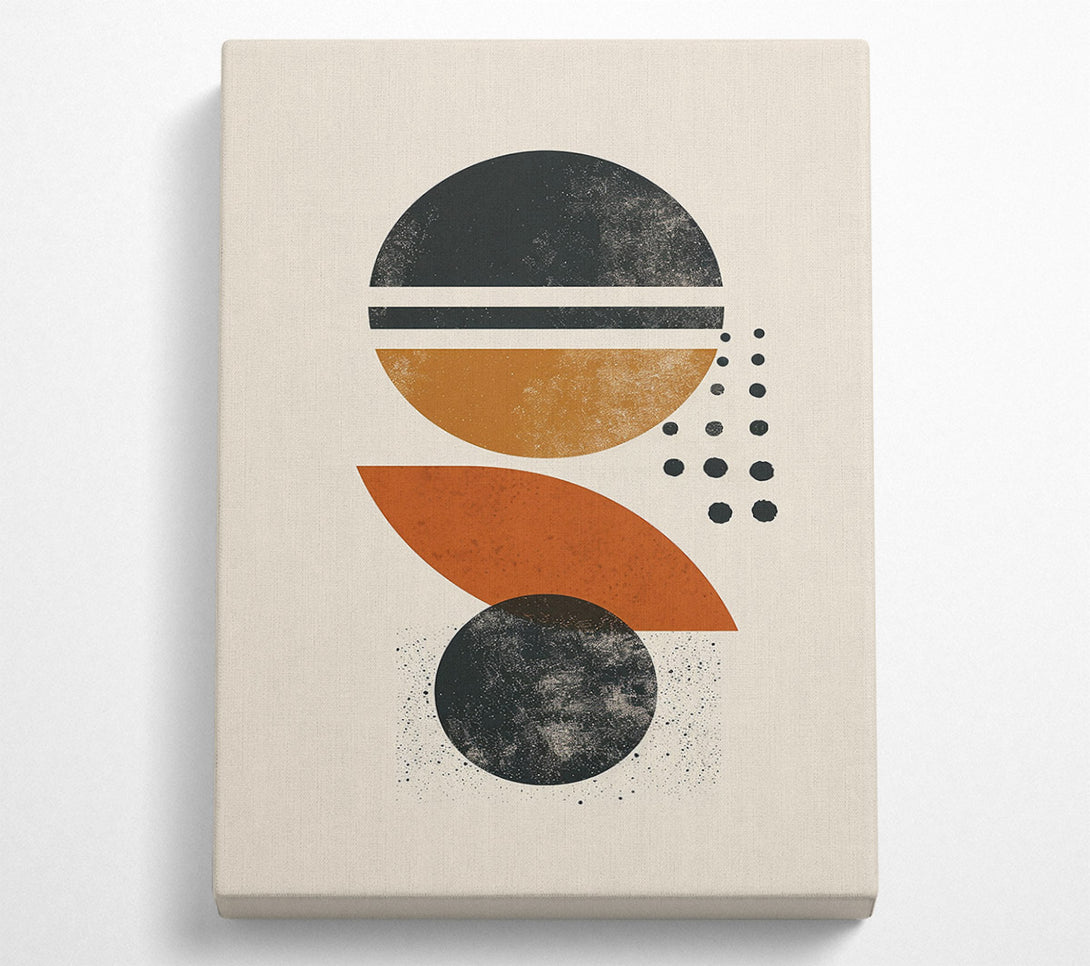  A Canvas Print of Terracotta Abstract Circles Canvas Print