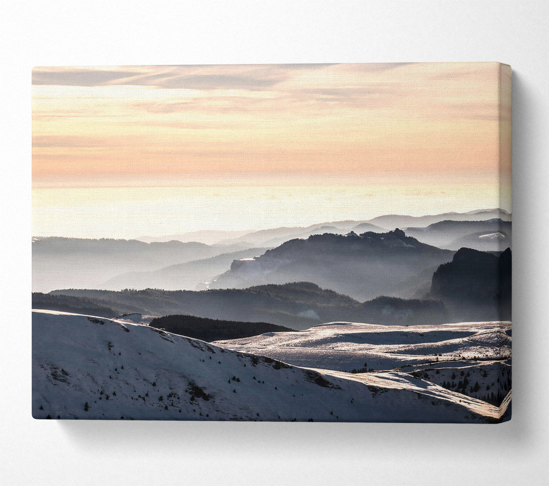  A Canvas Print of Golden Mountain Layers Canvas Print