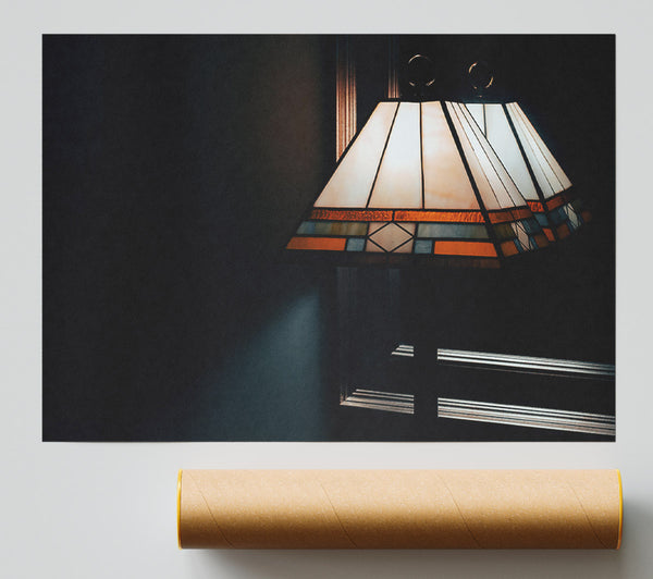 Orange Stained Glass Light