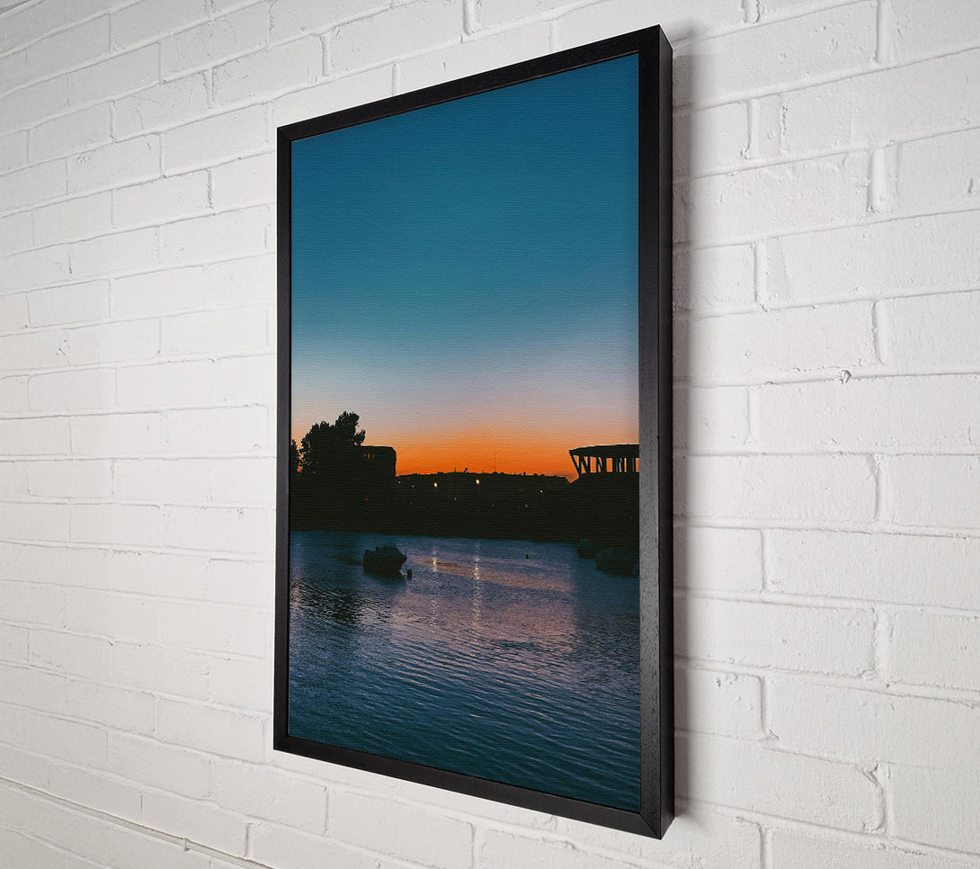  A Canvas Print of Orange Water Reflection Canvas Print