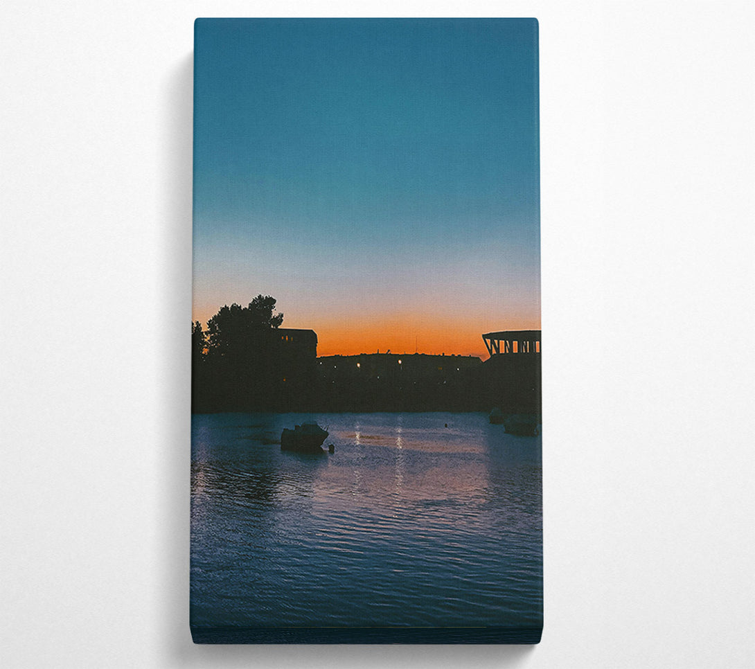  A Canvas Print of Orange Water Reflection Canvas Print