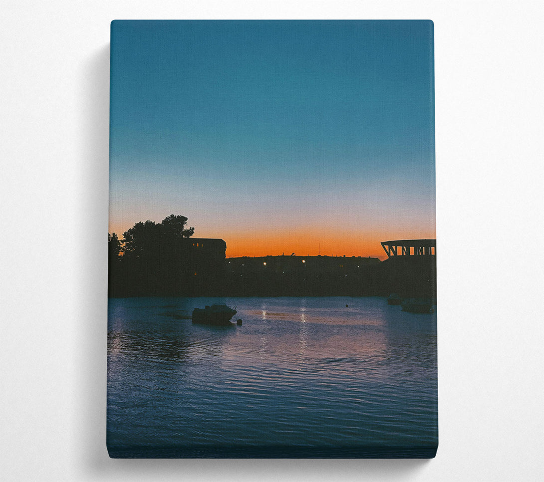  A Canvas Print of Orange Water Reflection Canvas Print