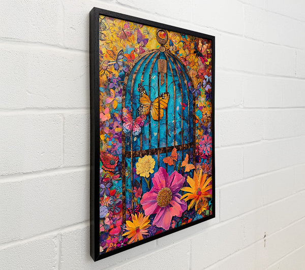 Blue Butterfly Cage