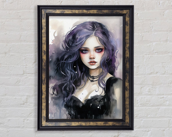 Watercolour Goth Framed Print