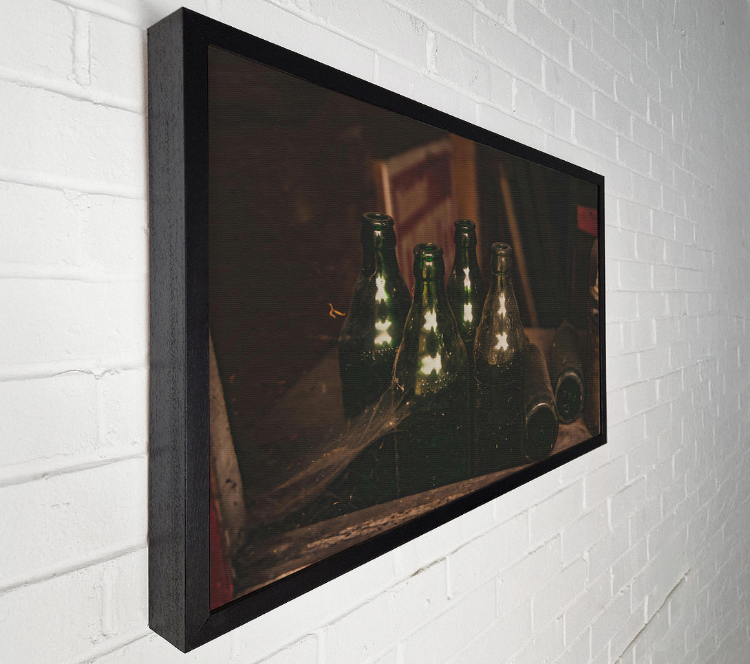  A Canvas Print of Dusty Green Bottles Canvas Art
