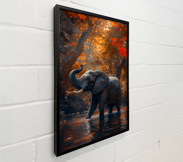 Golden Elephant In Water
