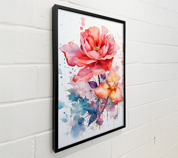 Watercolour Splat Flower