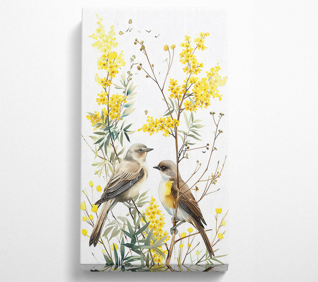  A Canvas Print of Golden Bloom Serenade Canvas Wall Art