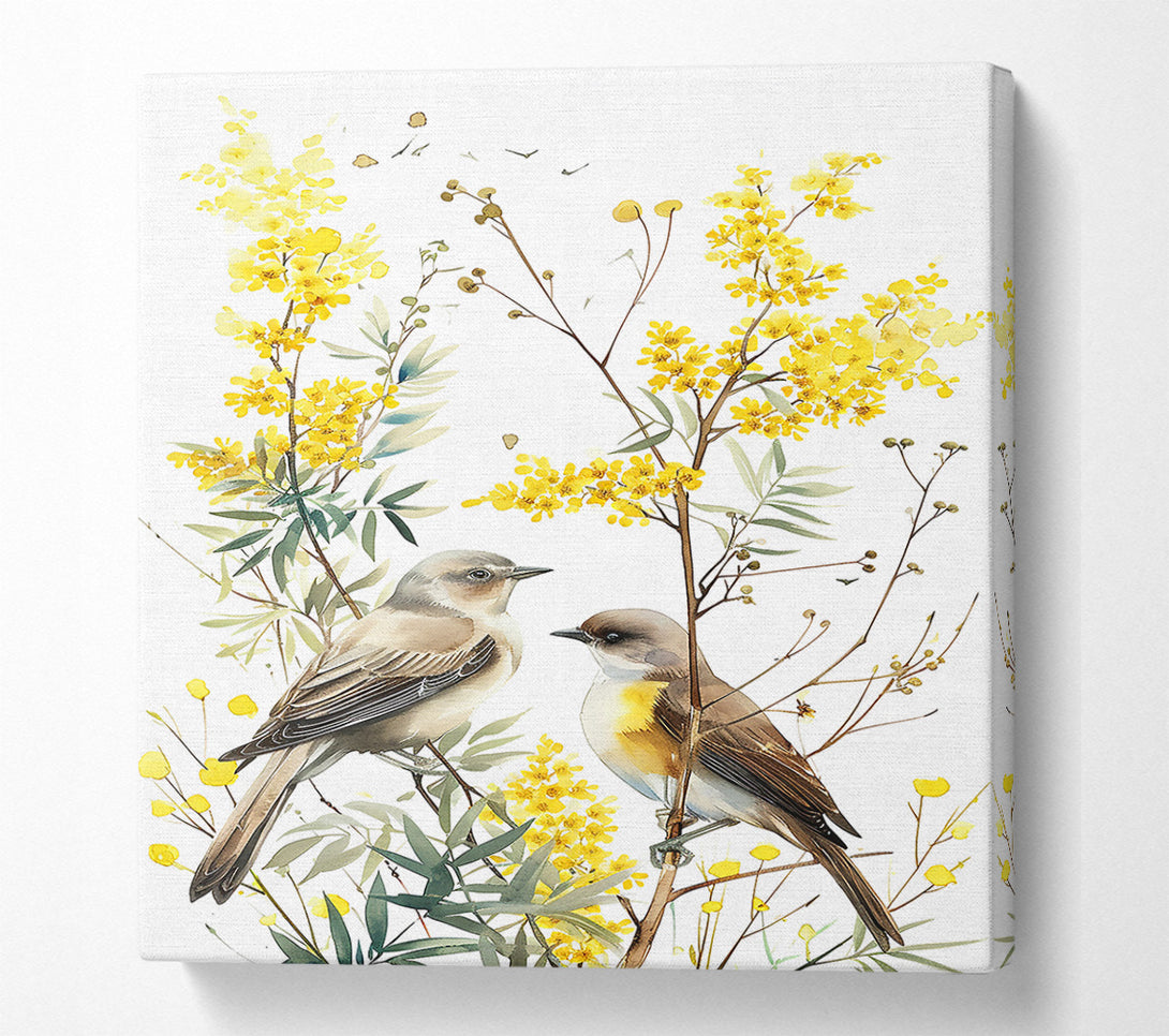  A Canvas Print of Golden Bloom Serenade Canvas Wall Art