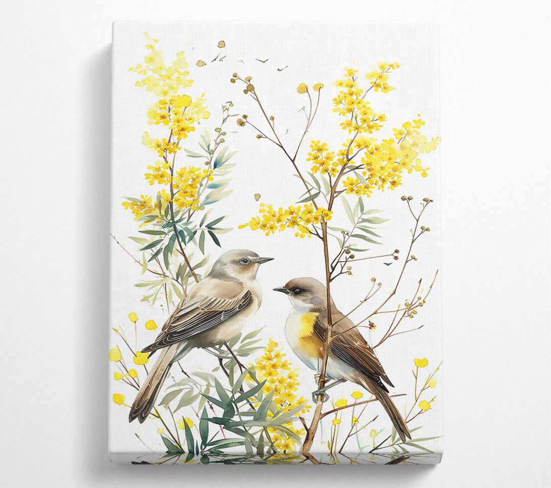  A Canvas Print of Golden Bloom Serenade Canvas Wall Art