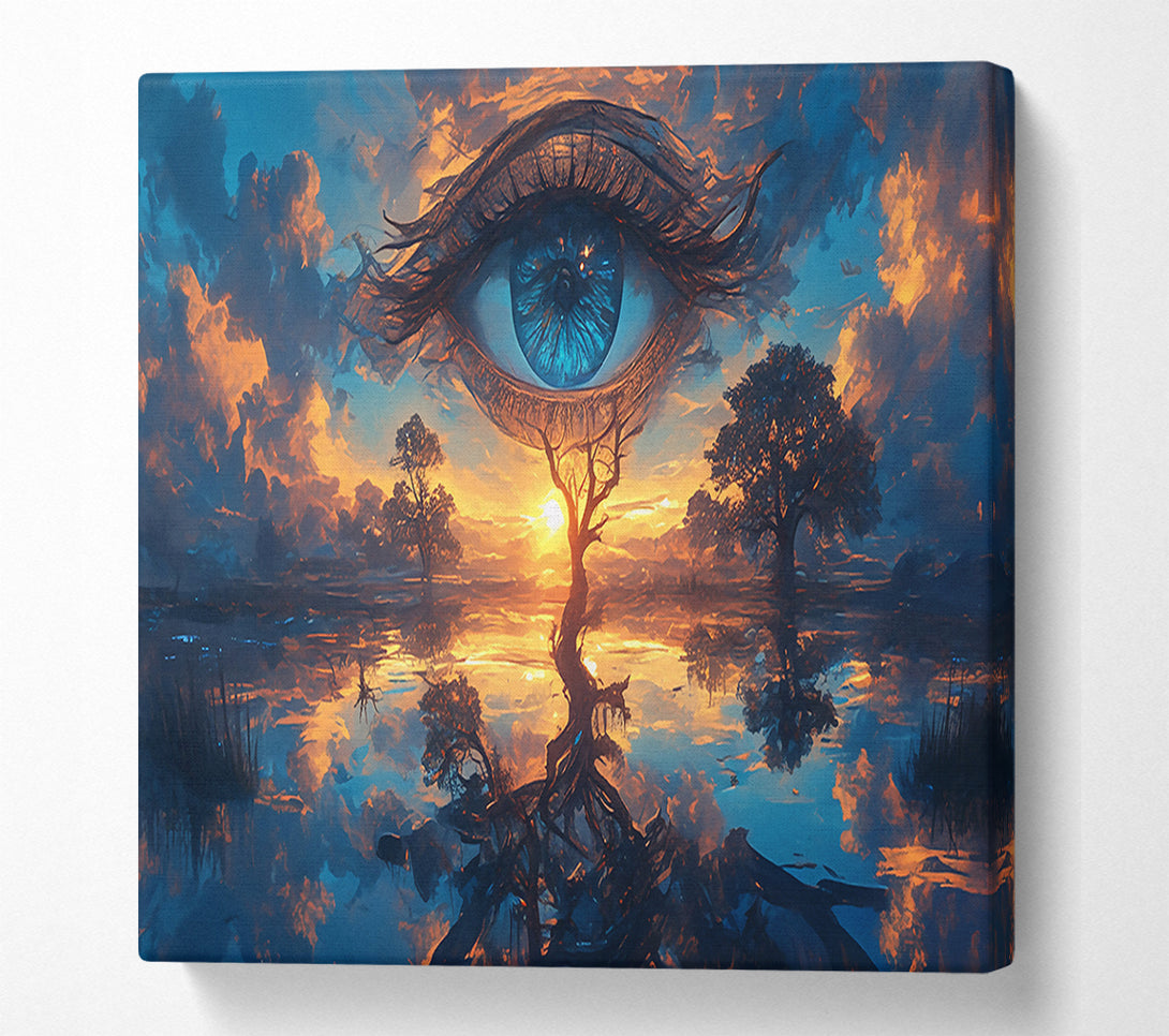  A Canvas Print of Blue Eye Sunset Canvas Print