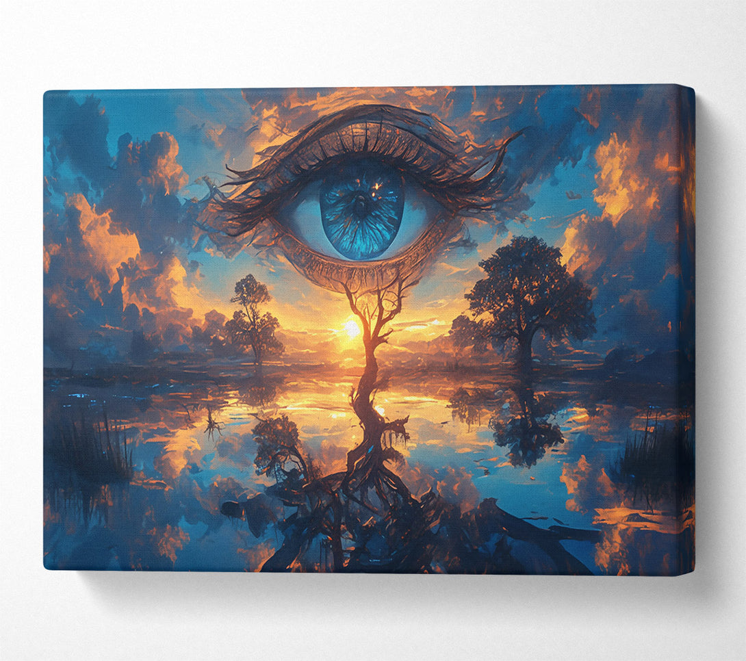  A Canvas Print of Blue Eye Sunset Canvas Print