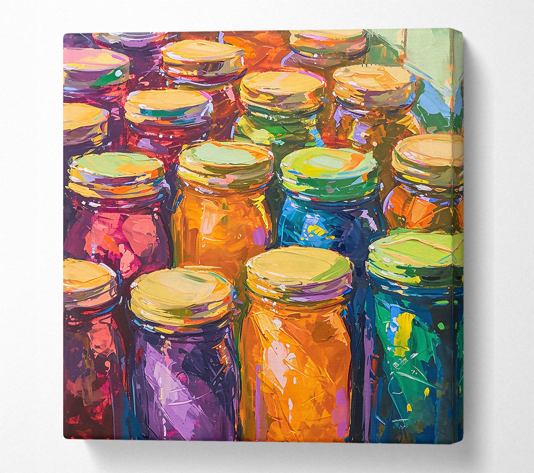  A Canvas Print of Orange Jars Of Summer Canvas Art
