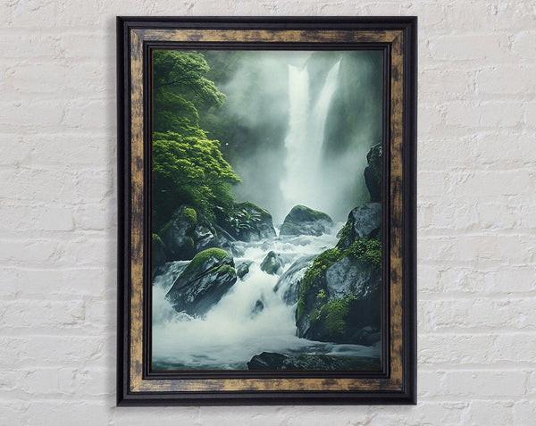 Waterfall Mist Framed Print