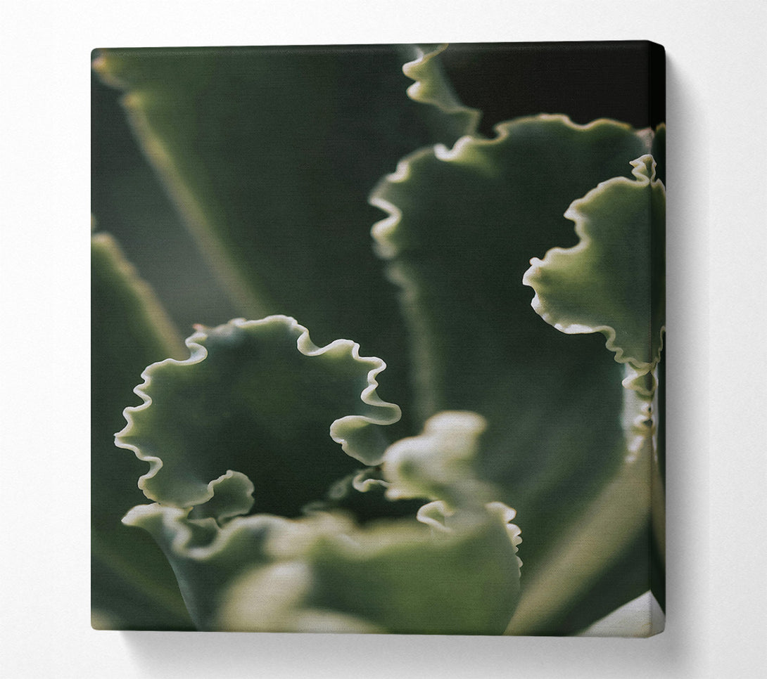  A Canvas Print of Emerald Green Ruffles Canvas Art