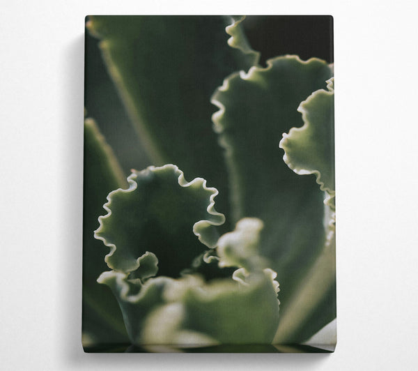  A Canvas Print of Emerald Green Ruffles Canvas Art