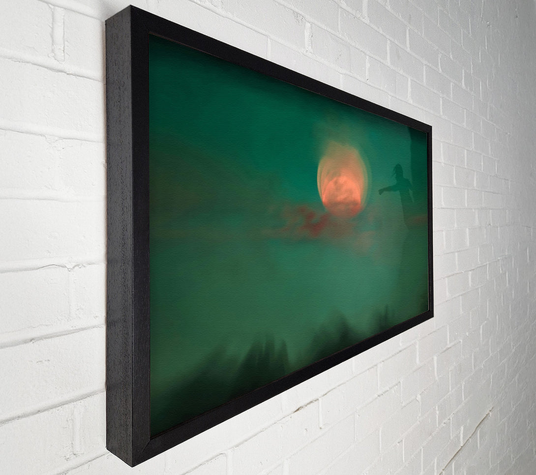  A Canvas Print of Emerald Eclipse Reach Canvas Wall Art