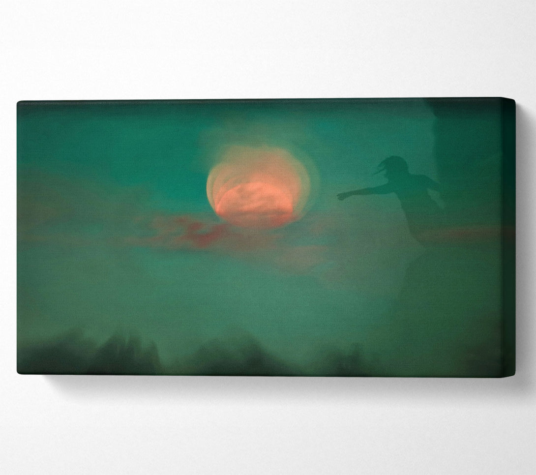  A Canvas Print of Emerald Eclipse Reach Canvas Wall Art
