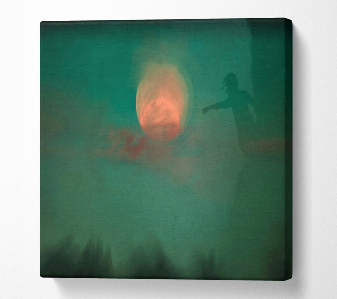  A Canvas Print of Emerald Eclipse Reach Canvas Wall Art