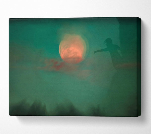  A Canvas Print of Emerald Eclipse Reach Canvas Wall Art