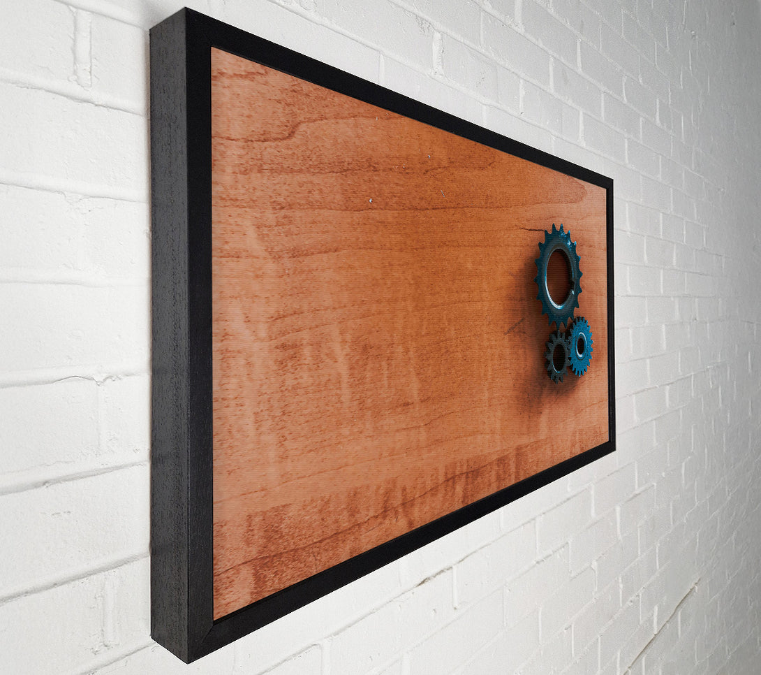  A Canvas Print of Brown Wooden Gears Canvas Art