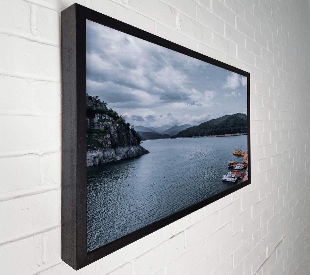  A Canvas Print of Azure Lake Serenity Canvas Art