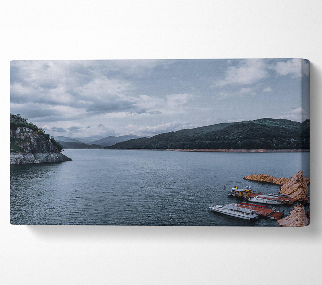  A Canvas Print of Azure Lake Serenity Canvas Art