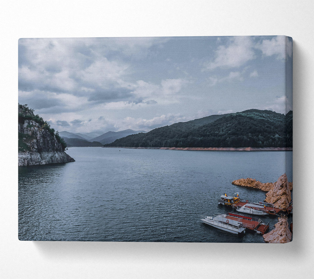  A Canvas Print of Azure Lake Serenity Canvas Art